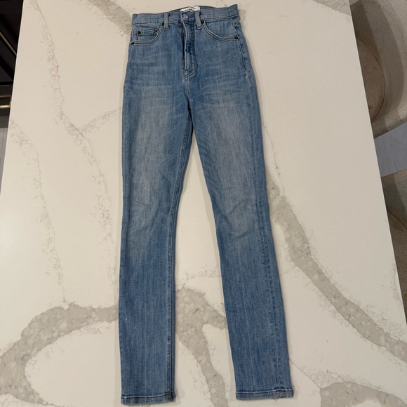 Reformation Denim - Reformation Cyprus Ultra High Rise Skinny Denim Jeans Womens 24 Light Blue Wash